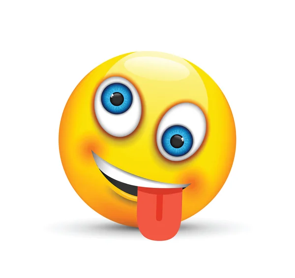 Un emoji fou — Image vectorielle