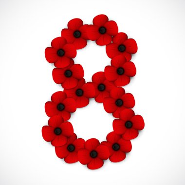 sayı sekizinci haşhaş arka plan