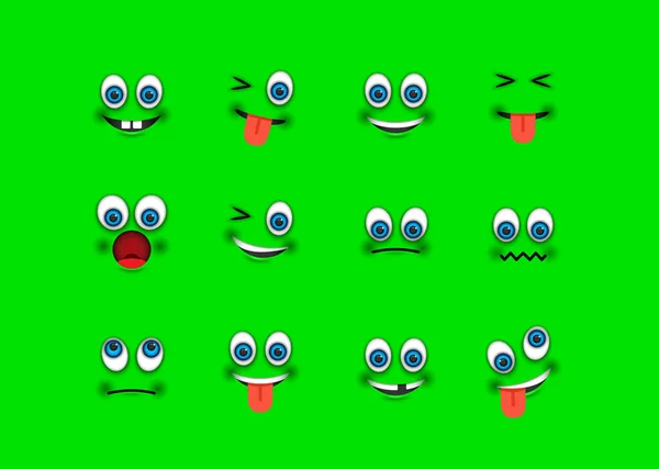 Un insieme di emoji — Vettoriale Stock