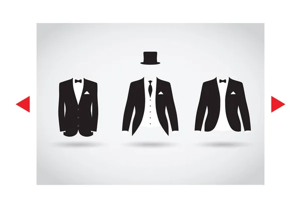 A suit selection — Stock Vector