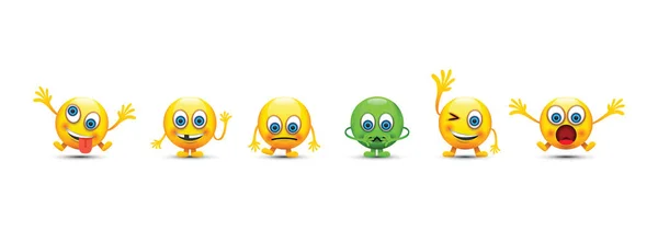 Un set di emoji — Vettoriale Stock