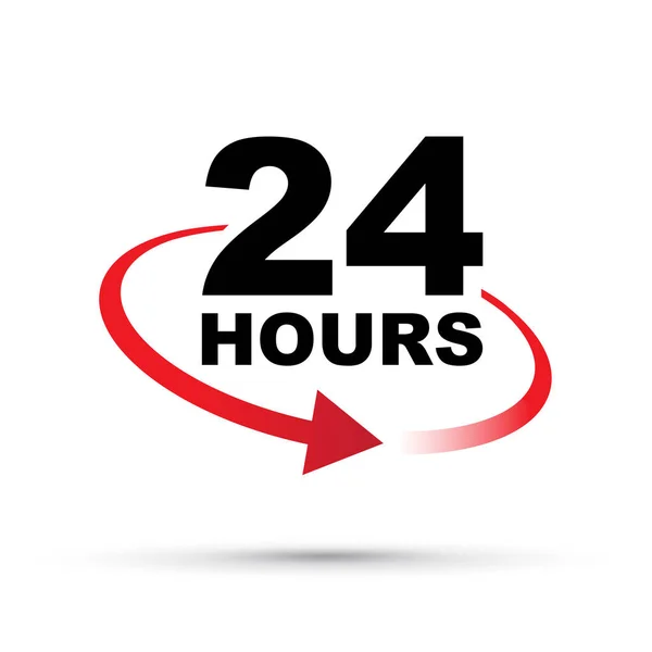 24 Stunden rund um die Uhr — Stockvektor