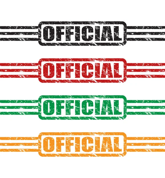 Set de timbres officiels — Image vectorielle