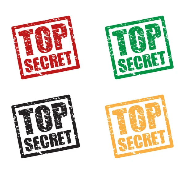 Top secret set stamps — Stock Vector