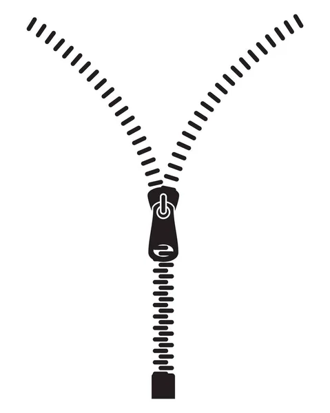Bild mit schwarzem Reißverschluss — Stockvektor