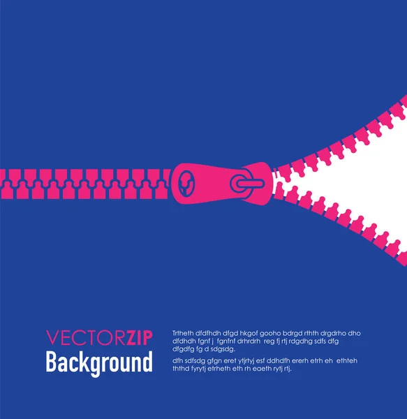 Zip kék háttér — Stock Vector