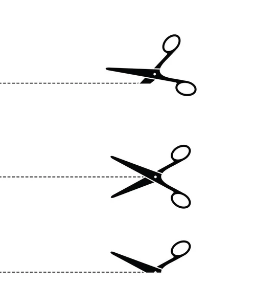 Abstract black scissors — Stock Vector