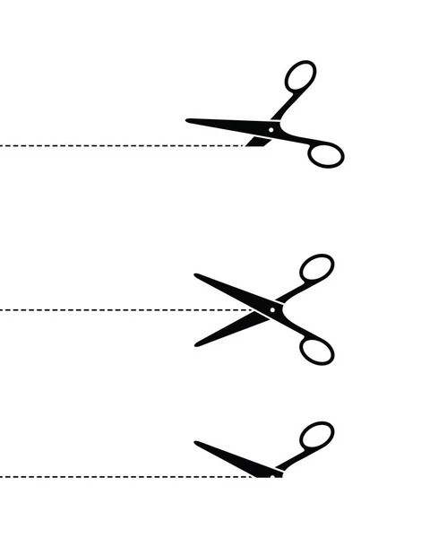 Tijeras negras abstractas — Archivo Imágenes Vectoriales