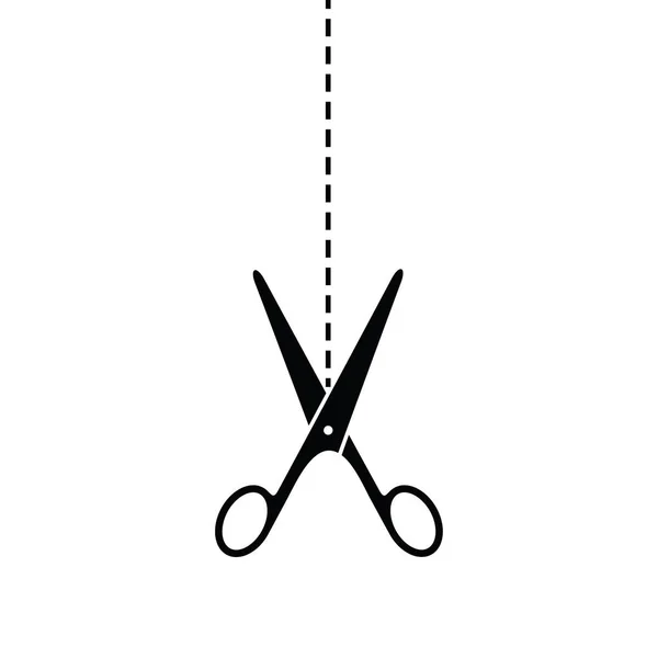 Abstraktní černá nůžky — Stockový vektor