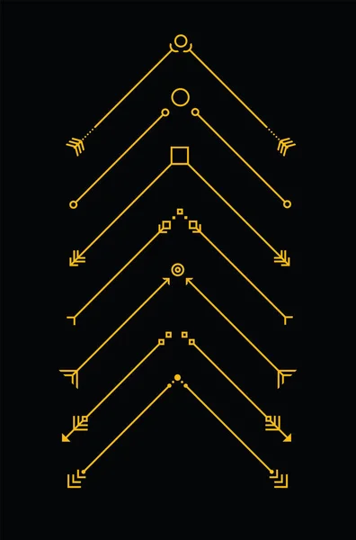 Абстрактный набор стрелок — стоковый вектор