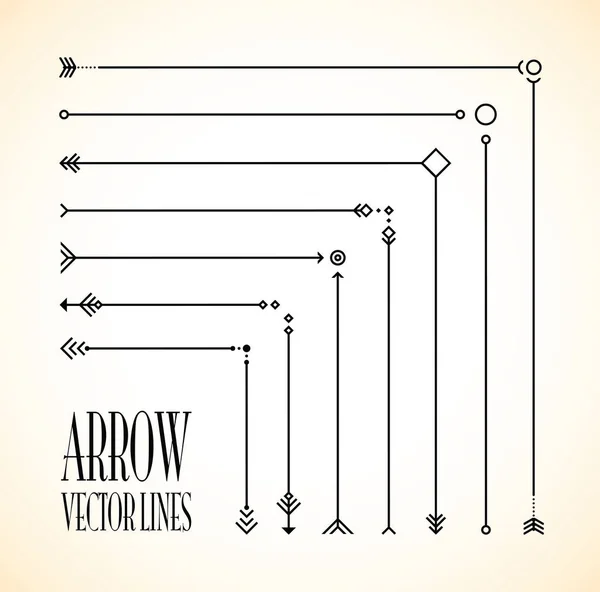 Abstraktní arrow line sada — Stockový vektor