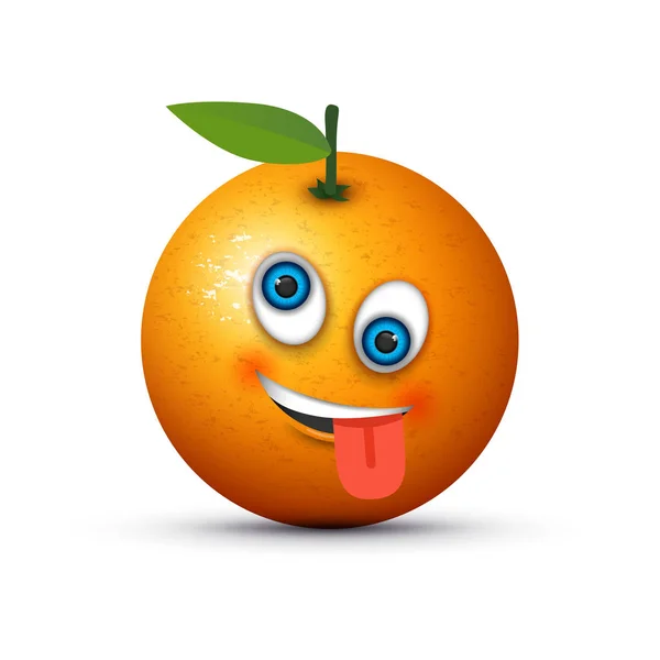 Emoji loco naranja — Archivo Imágenes Vectoriales