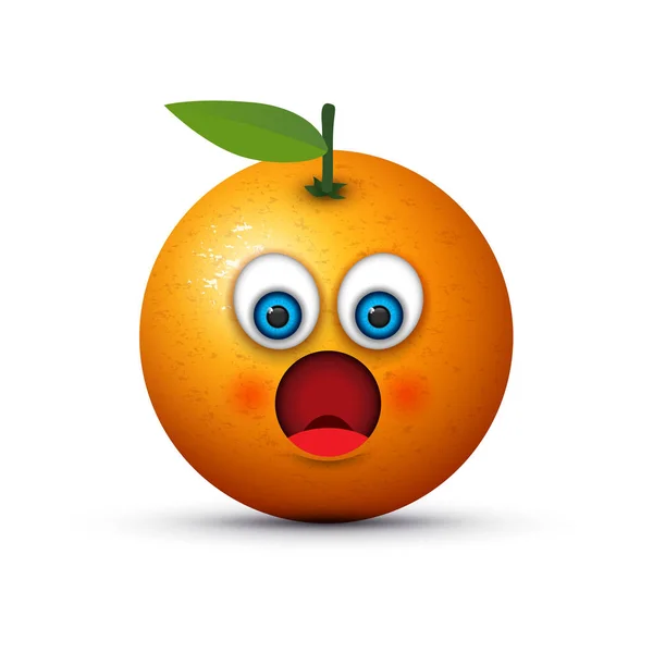 Emoji impactado naranja — Archivo Imágenes Vectoriales