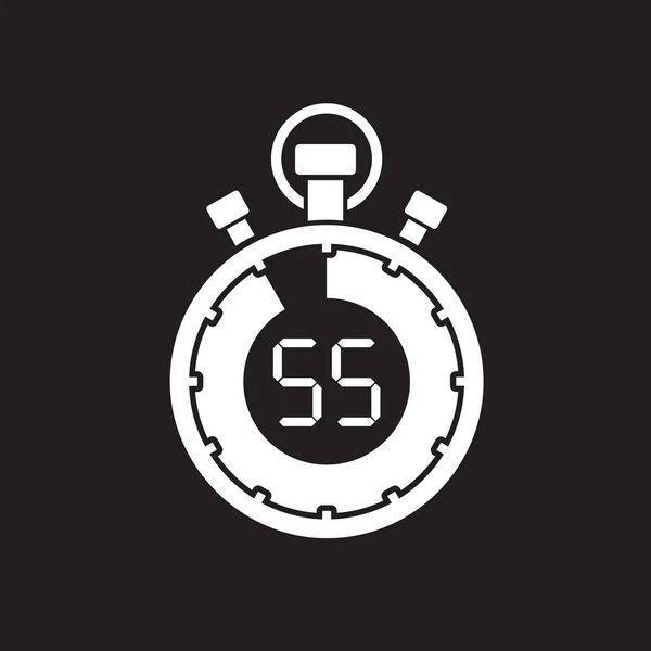 П'ятдесят п'ять хвилин відлік годинника — стоковий вектор