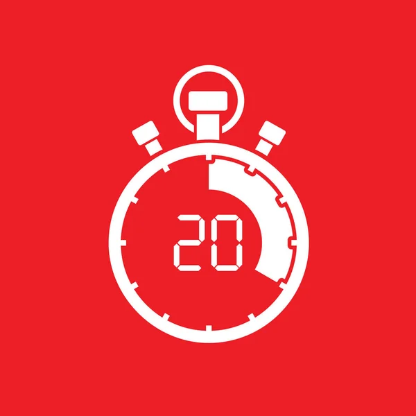 Χρονόμετρο είκοσι λεπτά — Διανυσματικό Αρχείο