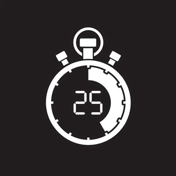 Χρονόμετρο είκοσι πέντε λεπτά — Διανυσματικό Αρχείο