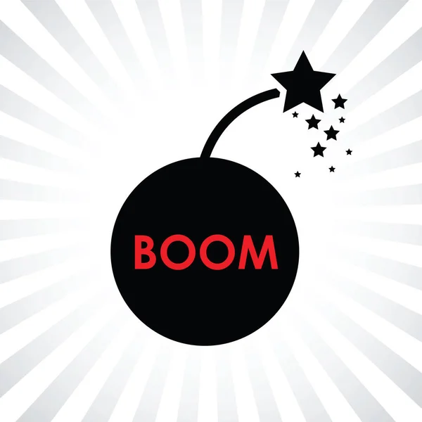 Boom bomba ikon — Stock Vector