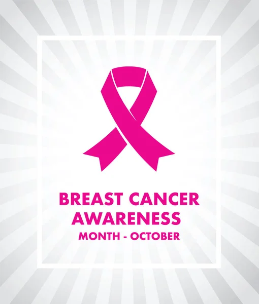 Κορδέλα ευαισθητοποίησης για τον καρκίνο του μαστού — Διανυσματικό Αρχείο