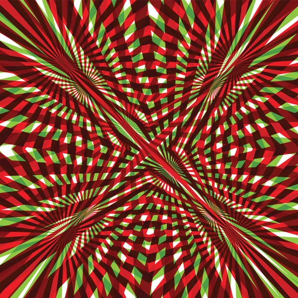 绿色和红色的抽象线条背景 — 图库矢量图片