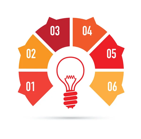 Red Lightbulb idea — Stock Vector