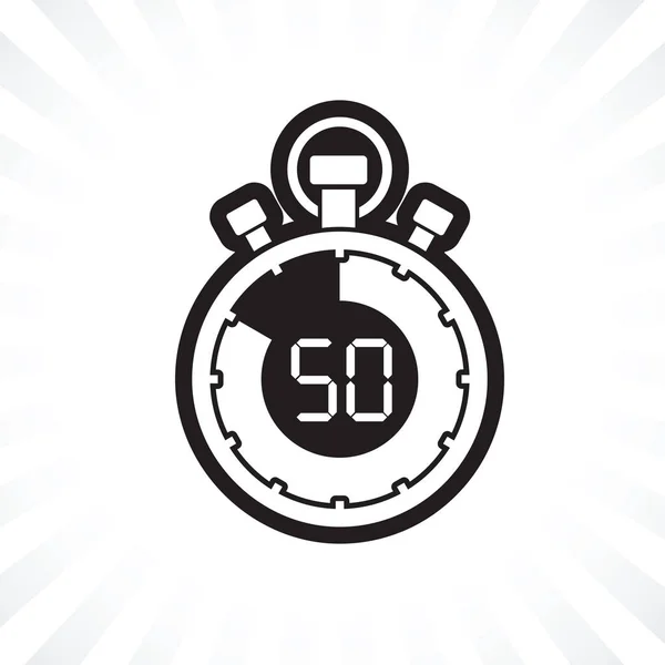Vijftig minuten stop horloge countdown — Stockvector