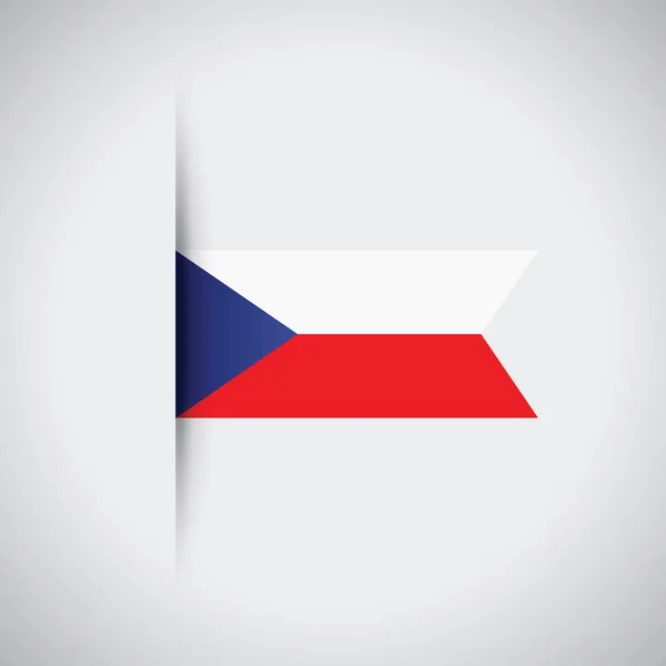 República Checa Bandera — Vector de stock