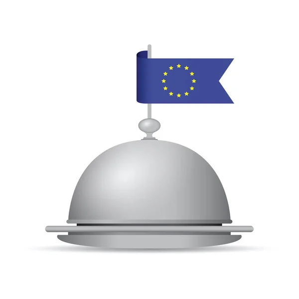 Una bandera europea — Vector de stock