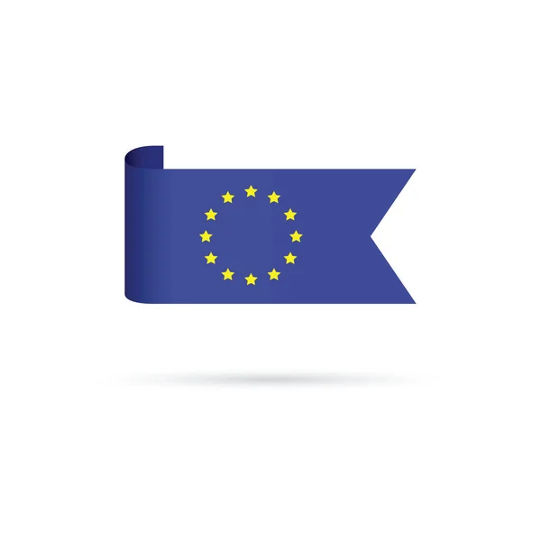 Una bandera europea — Vector de stock