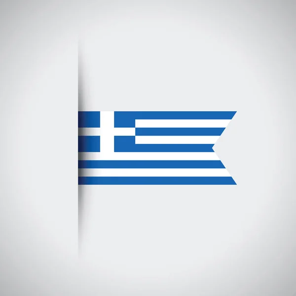 Una bandera griega — Vector de stock