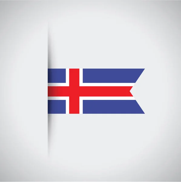 Islandská vlajka pozadí — Stockový vektor