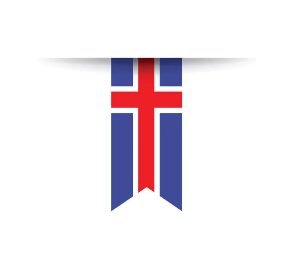 Fond drapeau icelandique — Image vectorielle