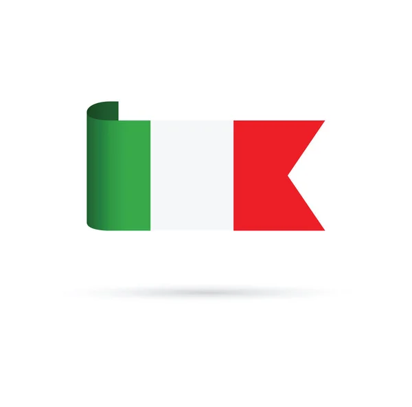 Una bandera italiana — Archivo Imágenes Vectoriales