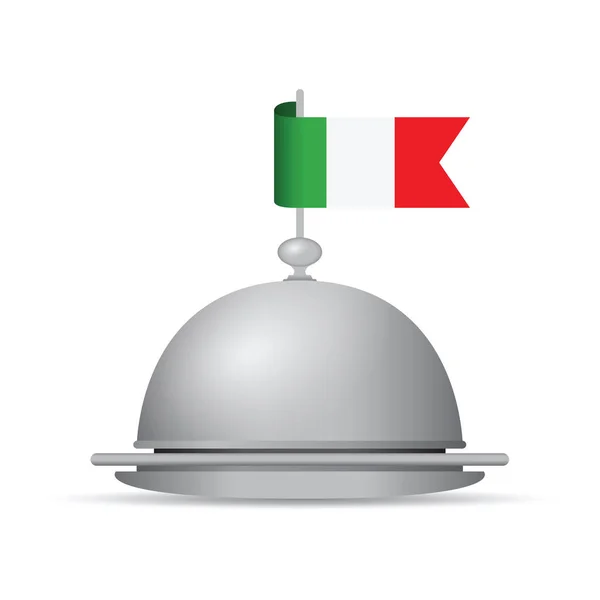 Un drapeau italien — Image vectorielle