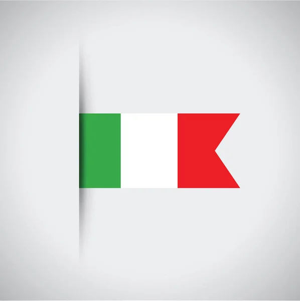 Bir İtalyan bayrağı — Stok Vektör