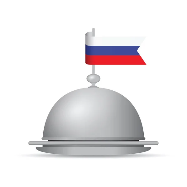 Russian flag dinner platter — Stock Vector