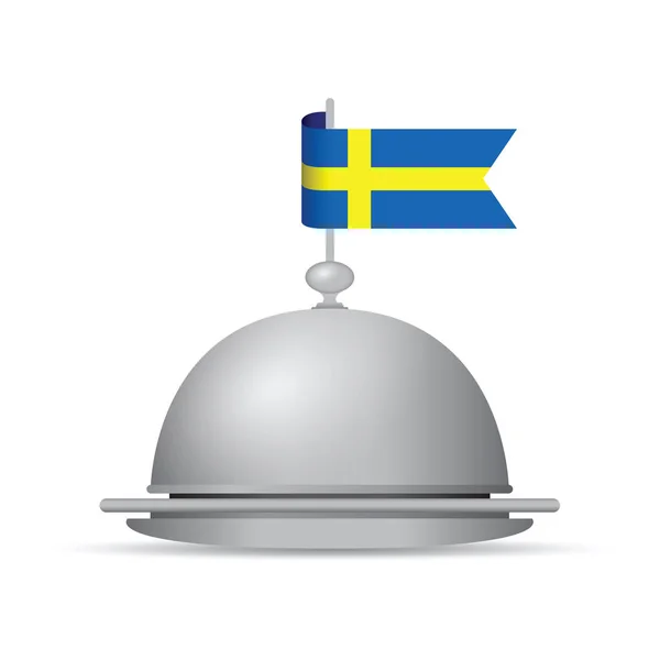 Een vlag van Zweden — Stockvector
