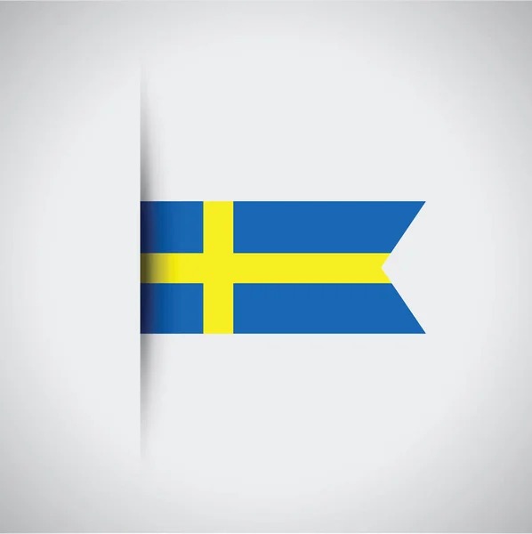 En Sverige flagga — Stock vektor