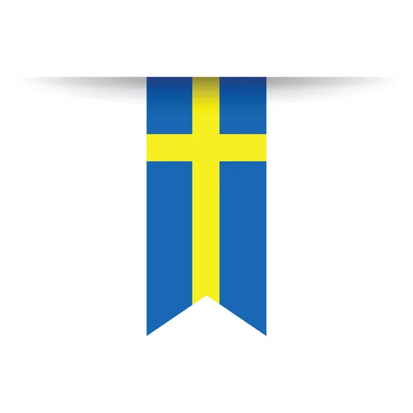 En Sverige flagga — Stock vektor