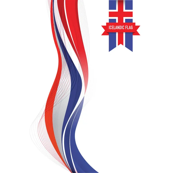 Islande Drapeau Contexte — Image vectorielle