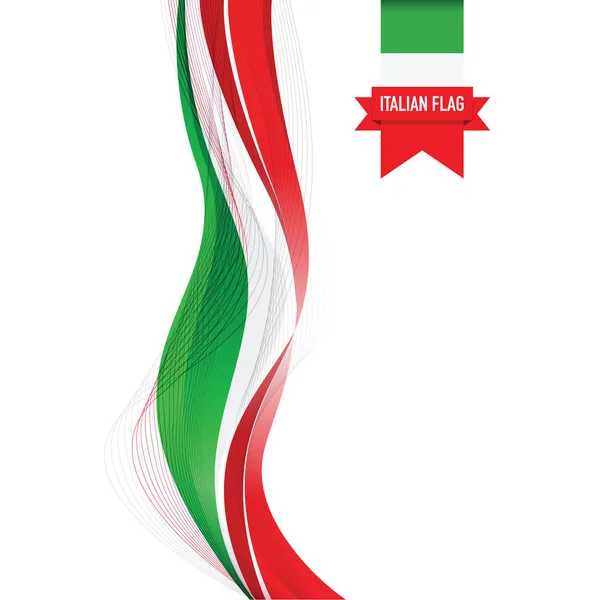 Eine italienische Flagge — Stockvektor