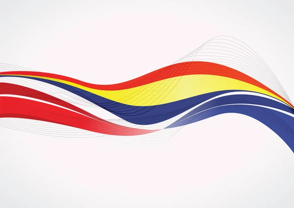 Rumänska abstrakt flagga bakgrund — Stock vektor