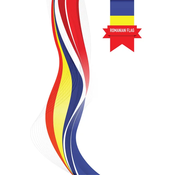 Sfondo bandiera astratta rumena — Vettoriale Stock