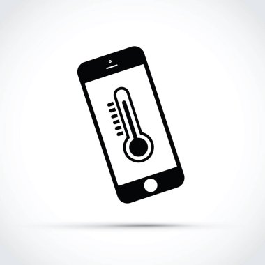 cep telefonu termometre simgesi