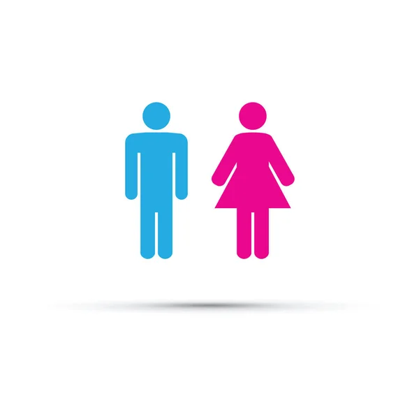 Segno di toilette uomini e donne — Vettoriale Stock