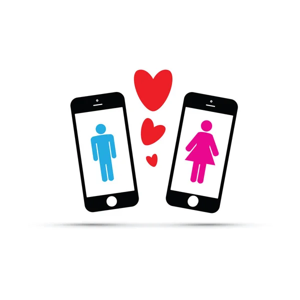 Sortir ensemble app pour les hommes et les femmes — Image vectorielle