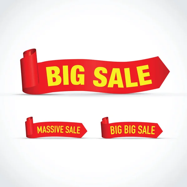 Big sale set of signs — Stock Vector