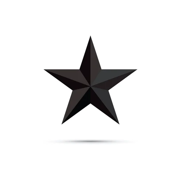 3d icono de forma de estrella — Vector de stock