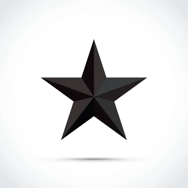 3d icono de forma de estrella — Vector de stock