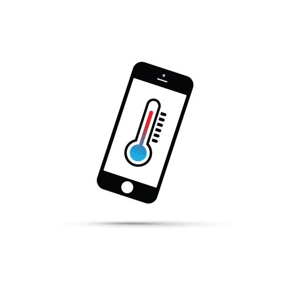 Handy-Thermometer-Symbol — Stockvektor