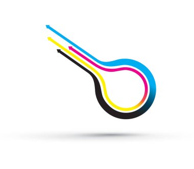 Bir ok cmyk satır arkaplanı